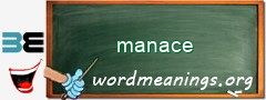 WordMeaning blackboard for manace